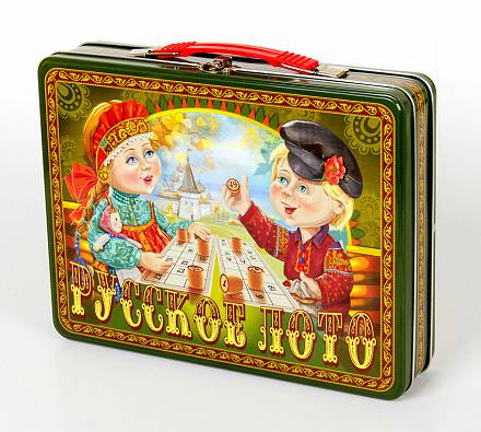Игра - Русское лото в жестяном чемоданчике «Посиделки» 